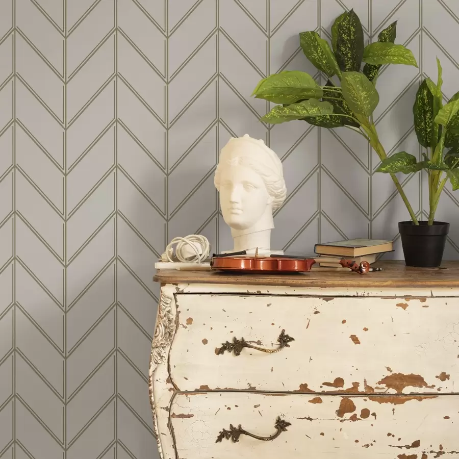 Fototapetes Ģeometrija egļu formā ar dubultām līnijām a00488