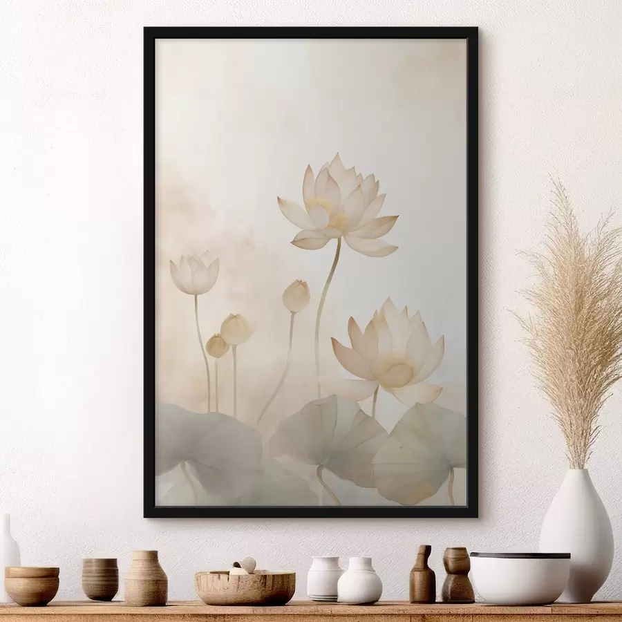 Fototapetes Gaismas lotosa ziedi f45612