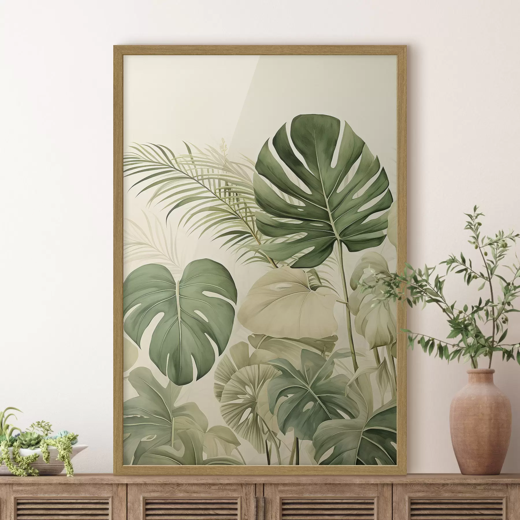 Fototapetes Monstera Lapas un tropu f45614