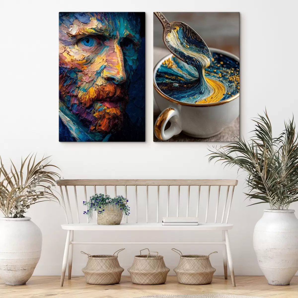 Glezna Pikaso un abstrakcija kausā eļļas gleznošanas stilā m00639