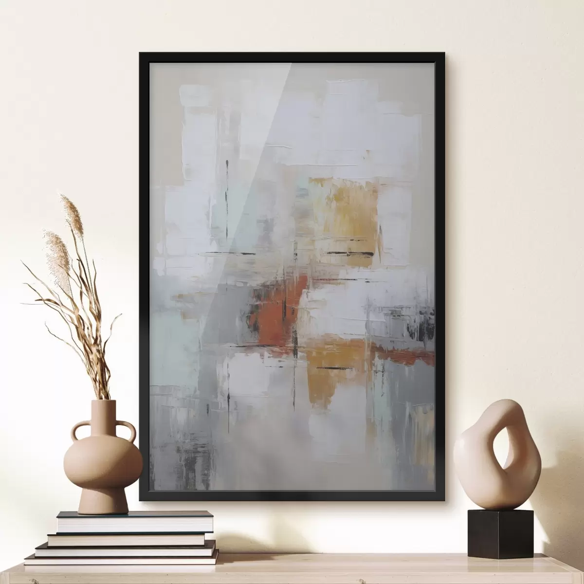 Plakāts Glezniecības un nobrāzumu imitācija abstrakcija f45634