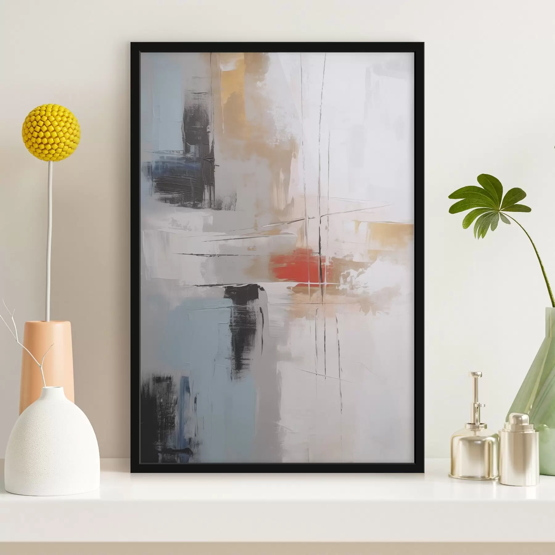 Fototapetes Glezniecības un nobrāzumu imitācija abstrakcija f45635