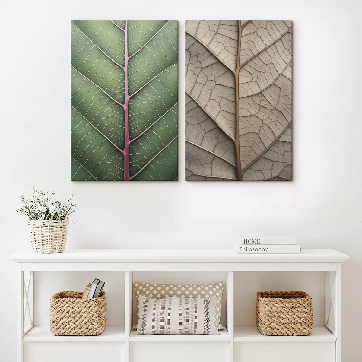 Glezna Lapas ar dzīslām m00663