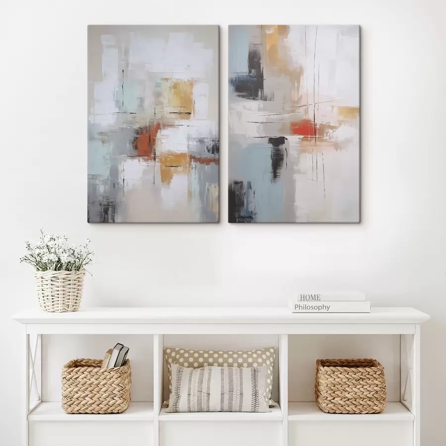 Glezna Glezniecības un nobrāzumu imitācija abstrakcija m00667