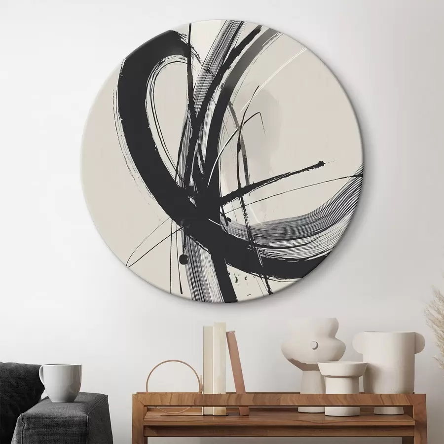 Glezna Abstraktie minimālistiskie triepieni ar otu r45582