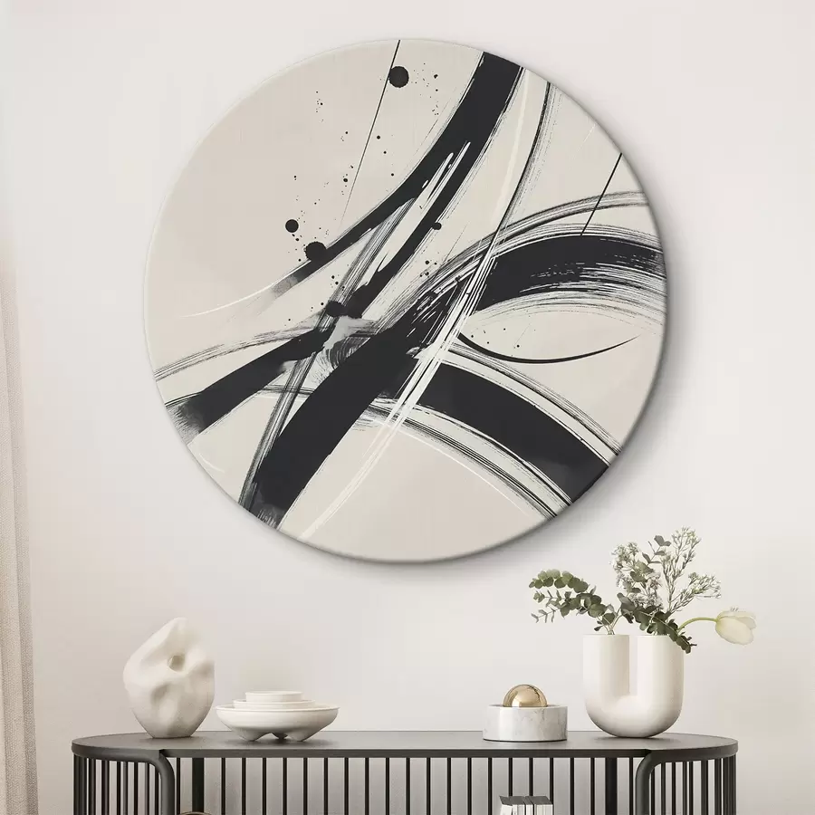 Glezna Abstraktie minimālistiskie triepieni ar otu r45583