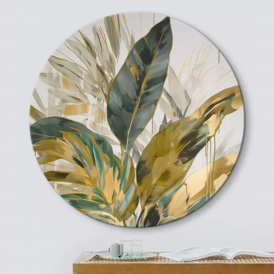 Glezna Abstraktas tropu lapas r45589