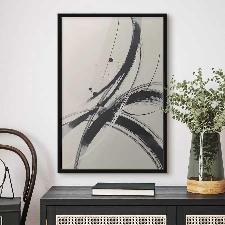 Fototapetes Abstraktie minimālistiskie triepieni ar otu f45583