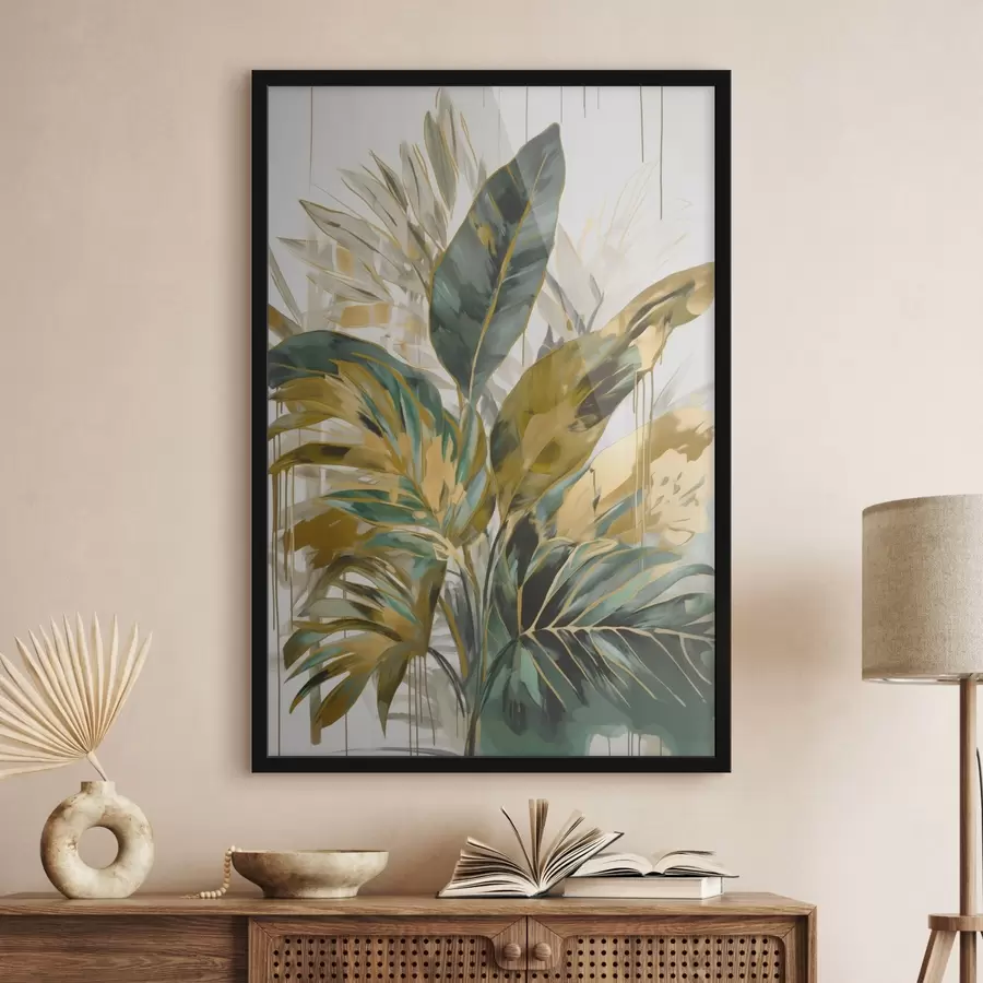 Fototapetes Abstraktas tropu lapas f45589