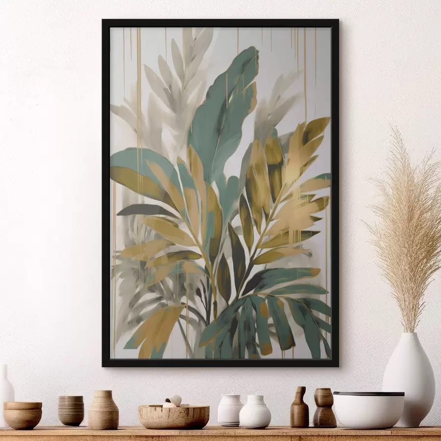 Fototapetes Abstraktas tropu lapas f45590