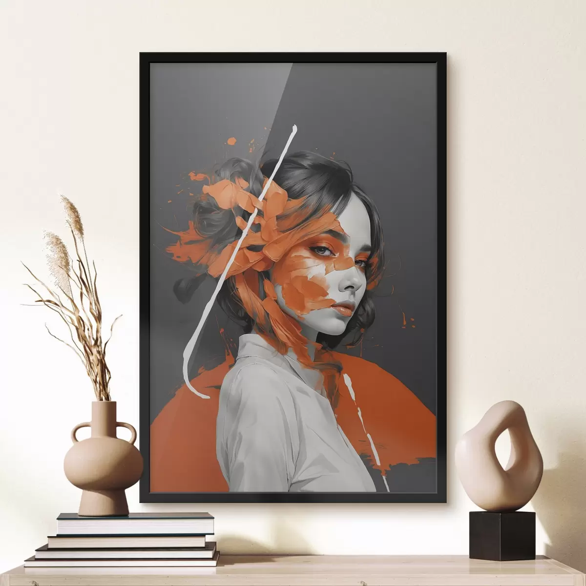 Plakāts Violets īriss ar pumpuriem uz maiga fona f45489