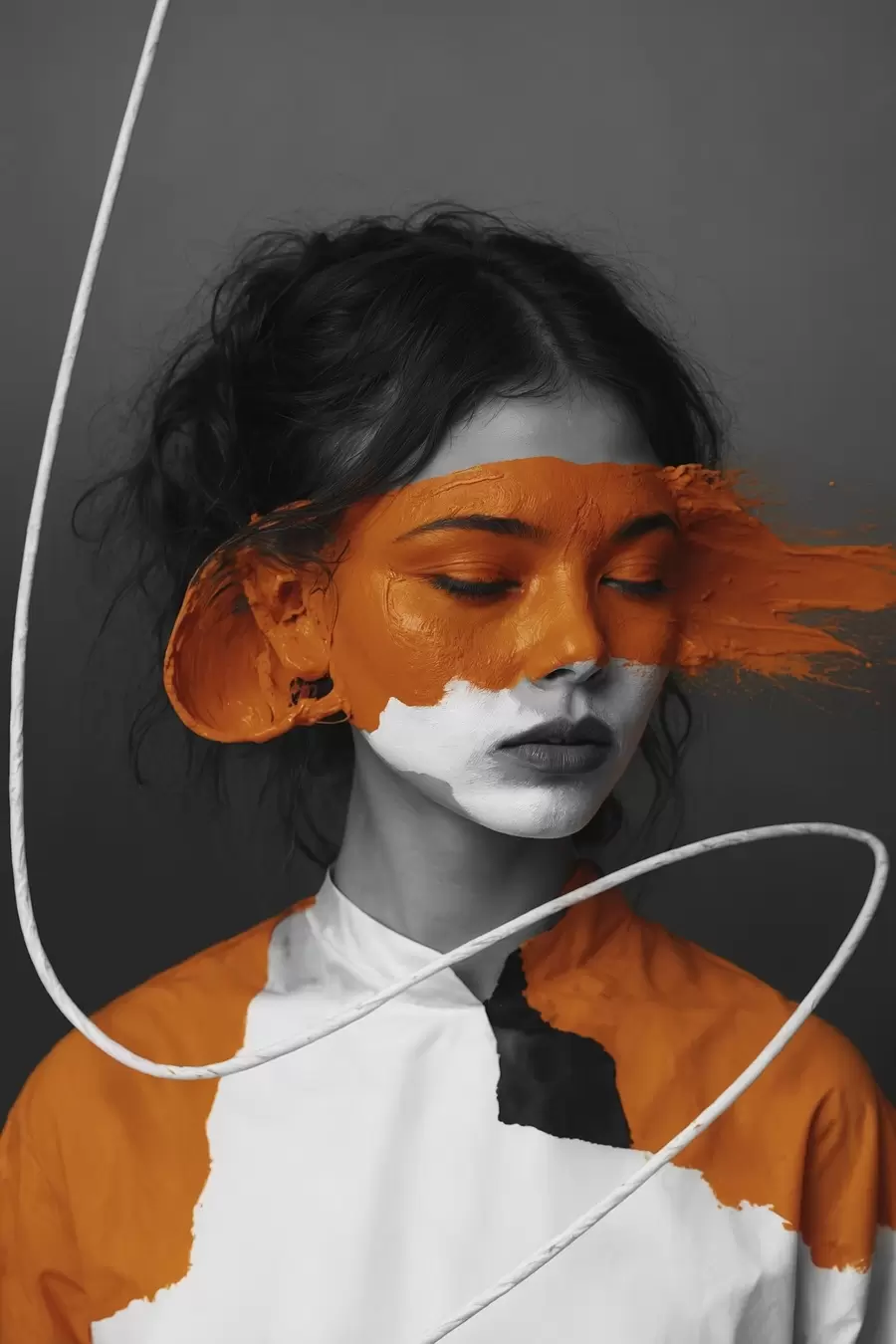 Fototapetes Violeta puķe apjomīgās glezniecības stilā f45495