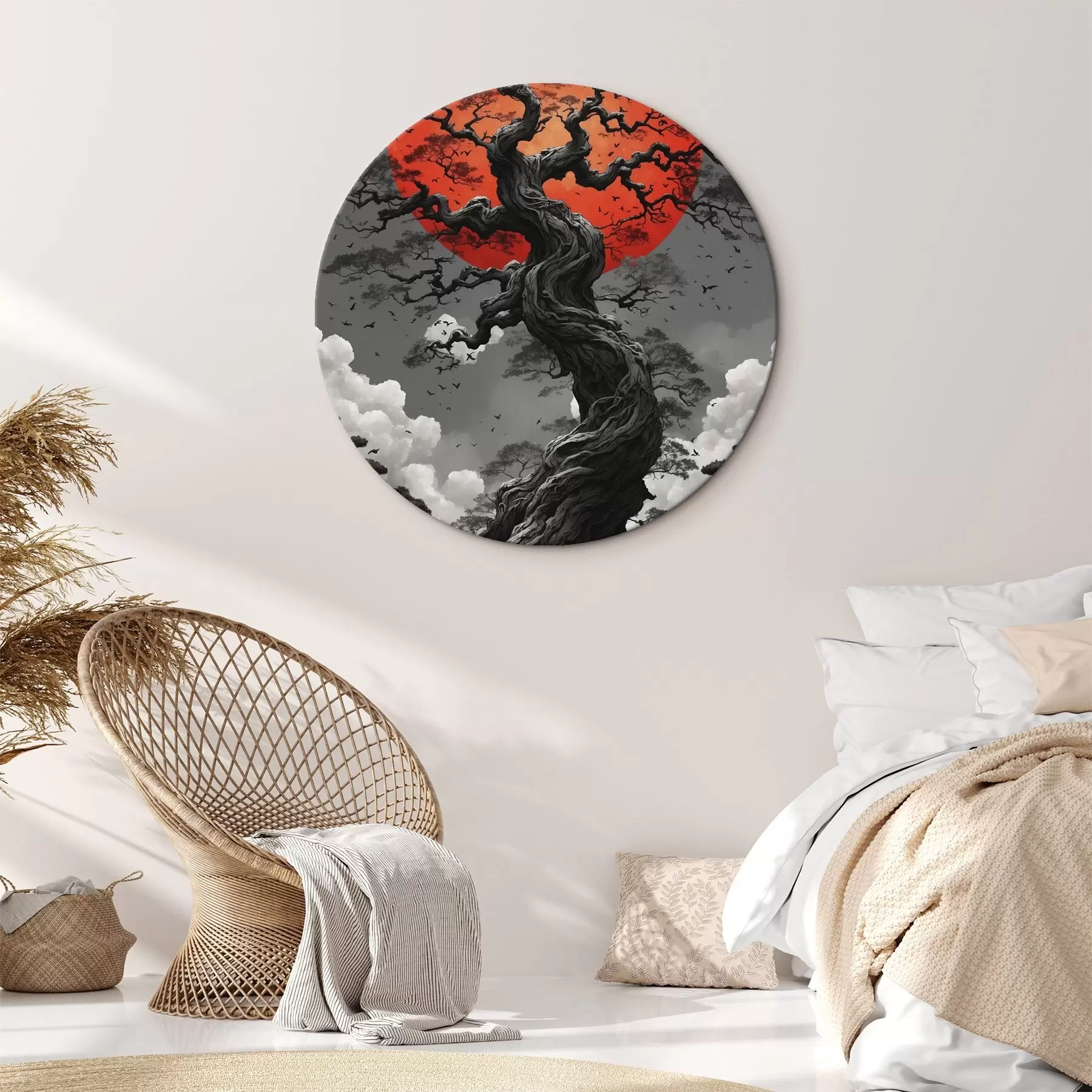 Glezna Abstrakta ainava ar kalniem papīra stilā r45485