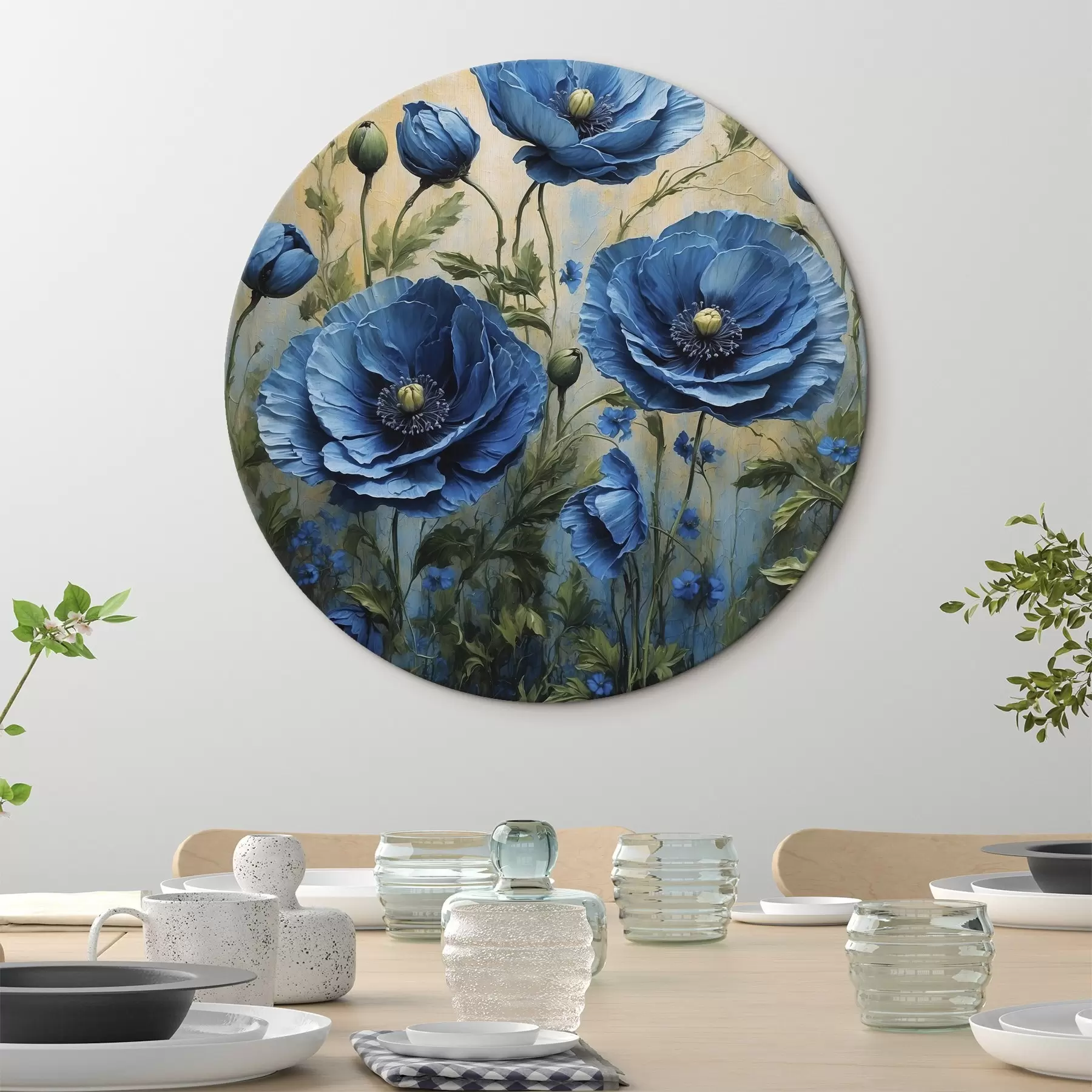 Glezna Vecs koks pret sarkanu sauli r45488