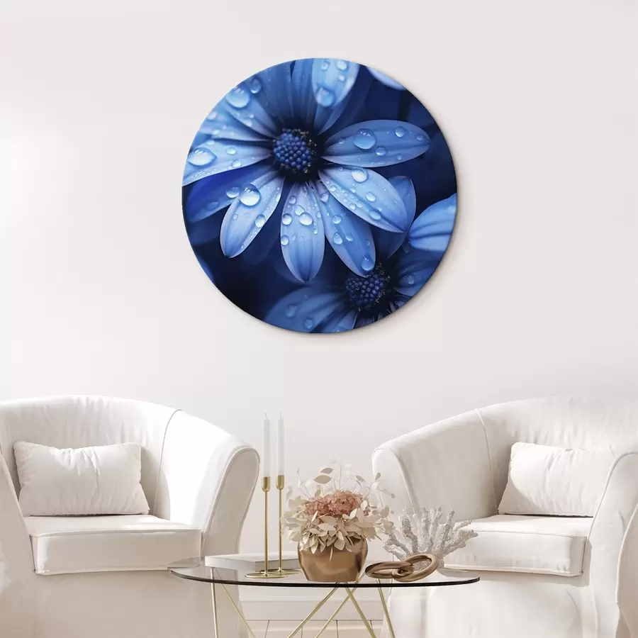 Glezna Smalki rozā ziedi pie jūras rītausmā r45499