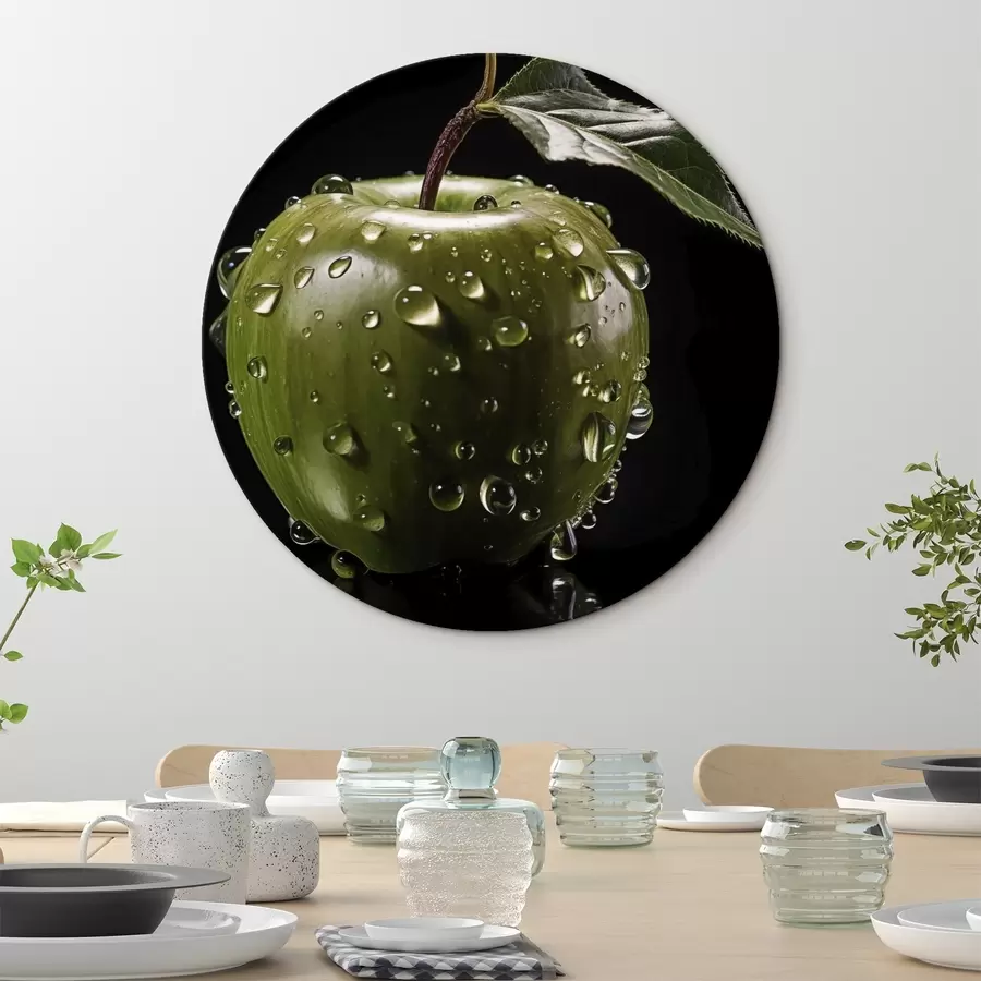 Glezna Liels koks uz kalna zem zvaigžņotām debesīm r45506