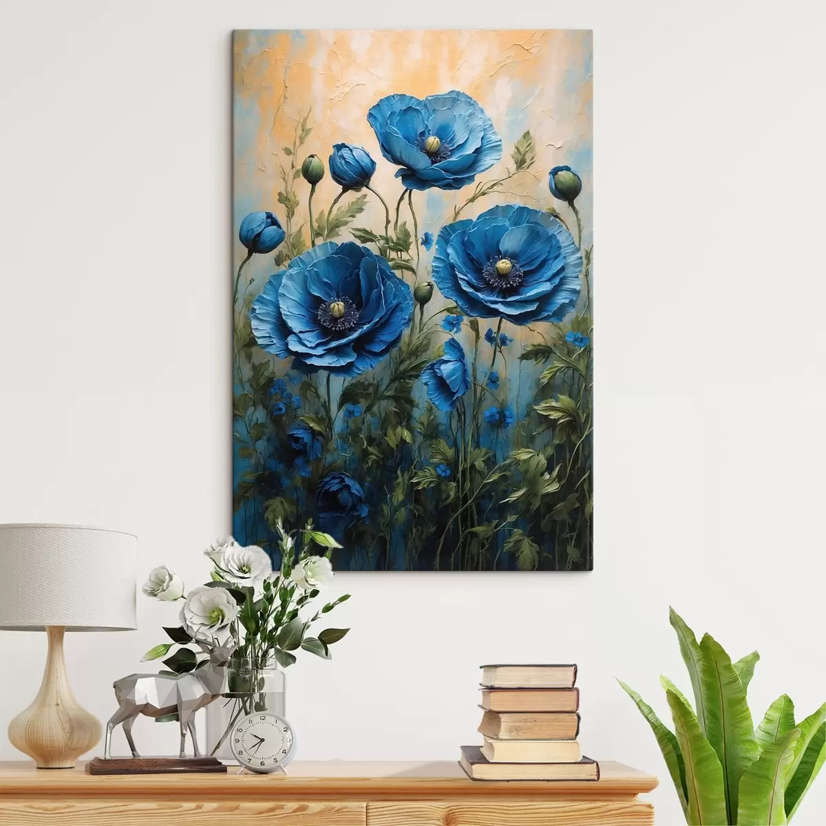 Glezna Vecs koks pret sarkanu sauli s45488