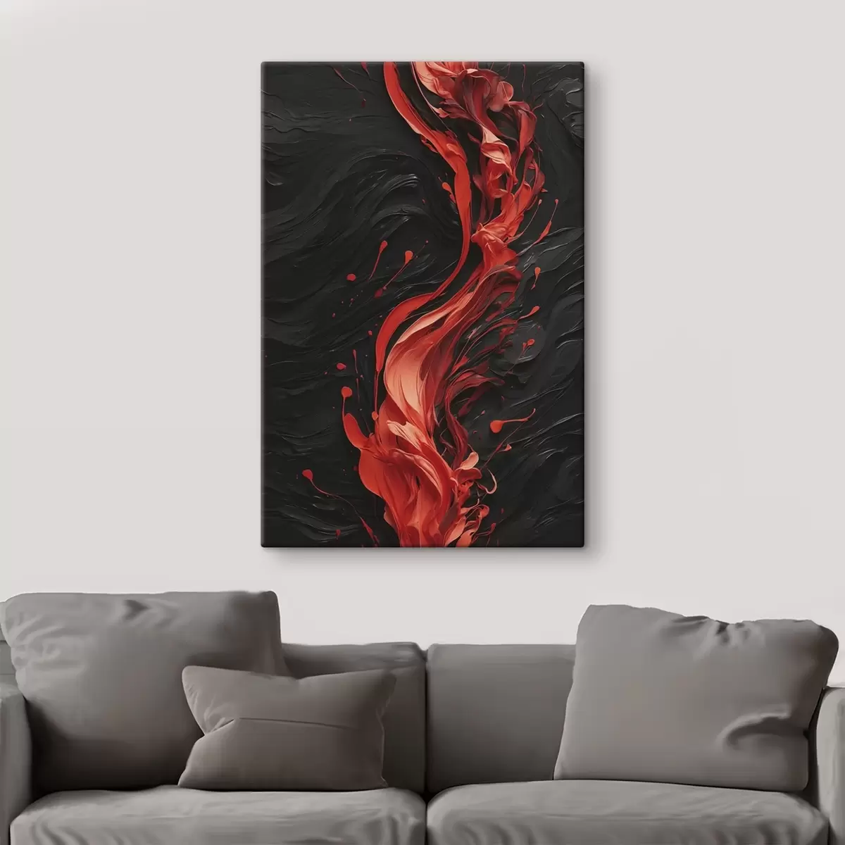 Glezna Abstraktie koncentriskie apļi pelēkos un baltos toņos s45490