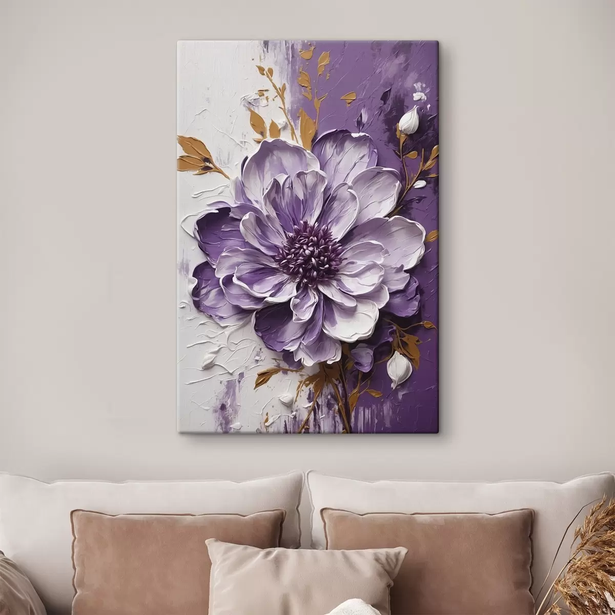 Glezna Sievietes portrets ar oranžiem krāsu triepieniem s45492