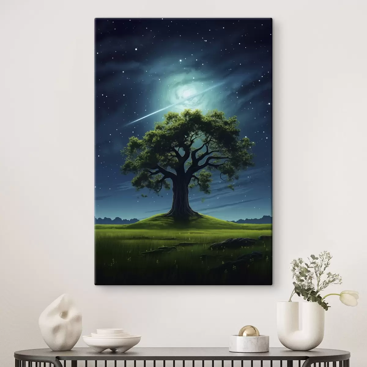 Glezna Lietus pilieni uz stikla ar nakts apgaismojumu s45503