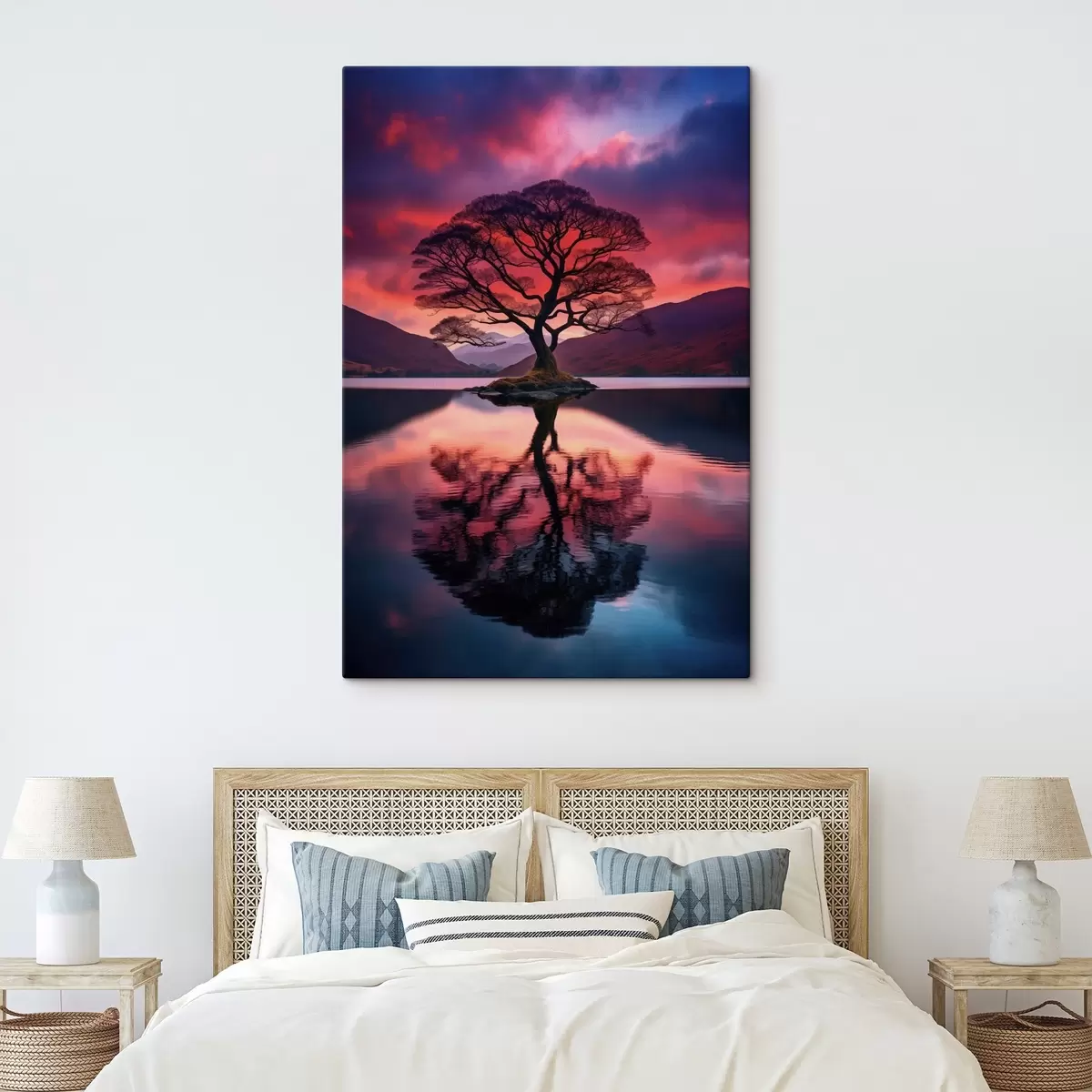 Glezna Ūdens piliens, kas krīt ar gaismas mirdzumiem s45504