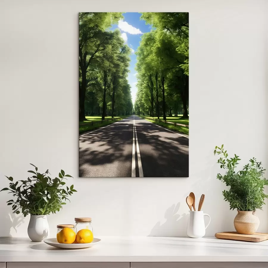 Glezna Miniature ainava ar ūdenskritumu stikla lodē s45505