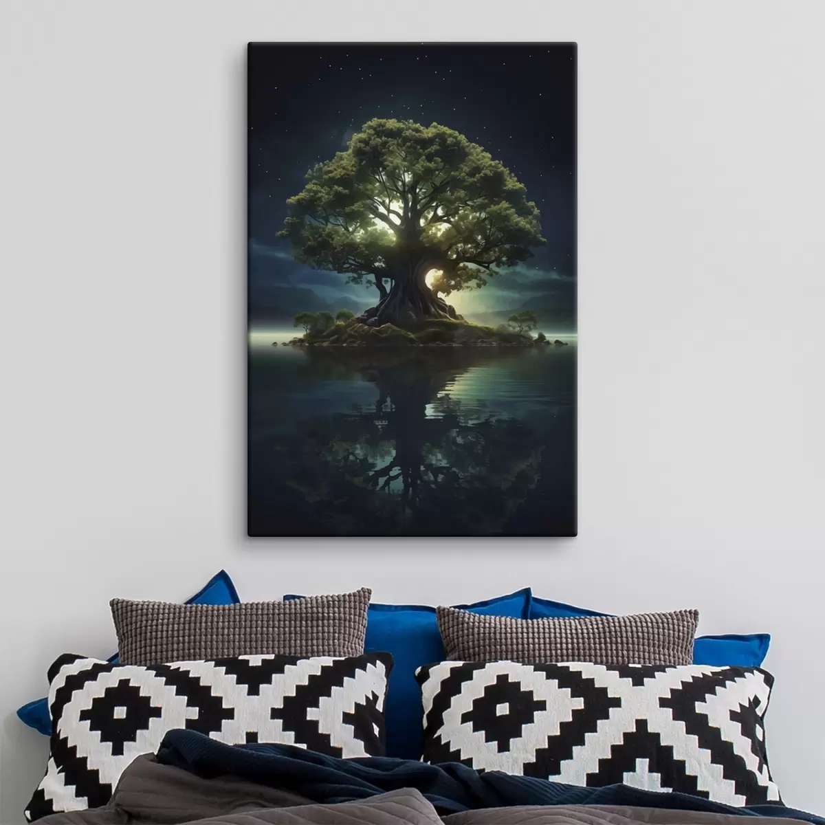 Glezna Zaļš ābols ar ūdens pilieniem s45510