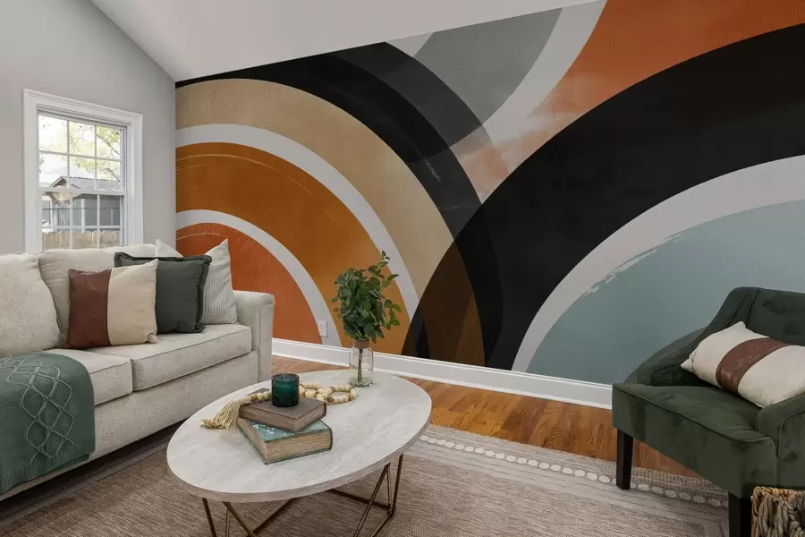 Fototapetes Abstraktie daudzkrāsainie apļi w04425