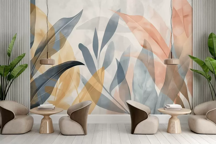 Fototapetes Krāsainas lapas w04483