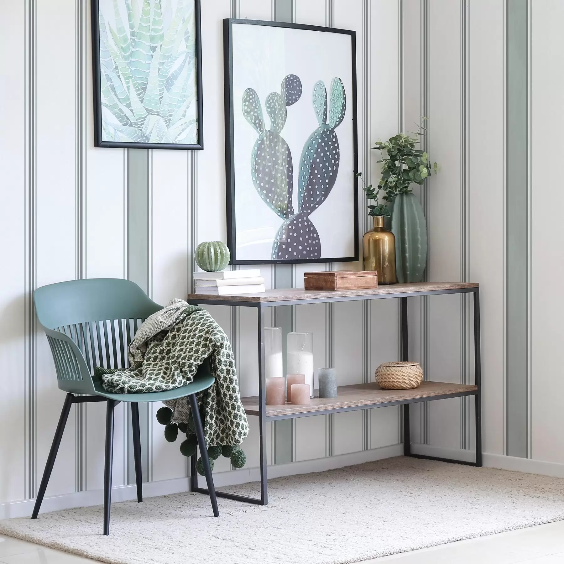 Fototapetes Platas svītras pelēkzilā paletē a00516