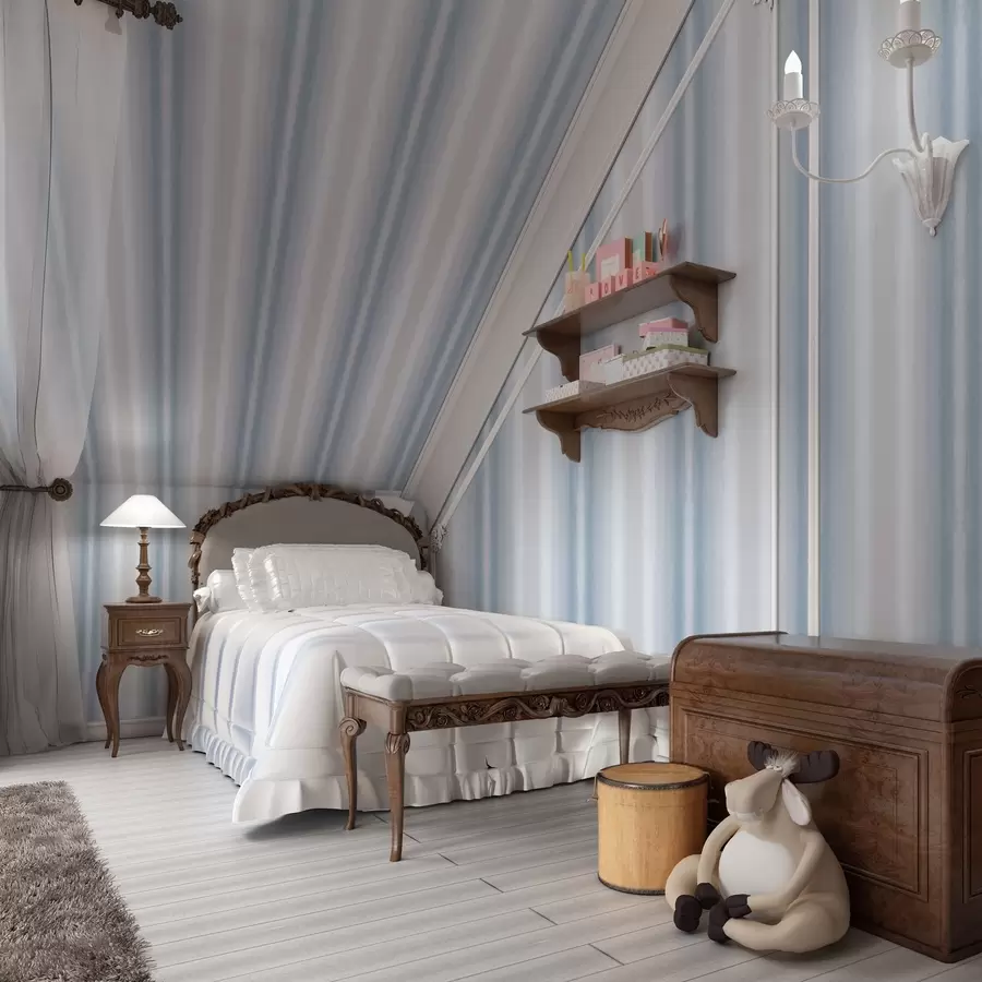 Fototapetes Plašas svītras vēsos zili pelēkos toņos a00551