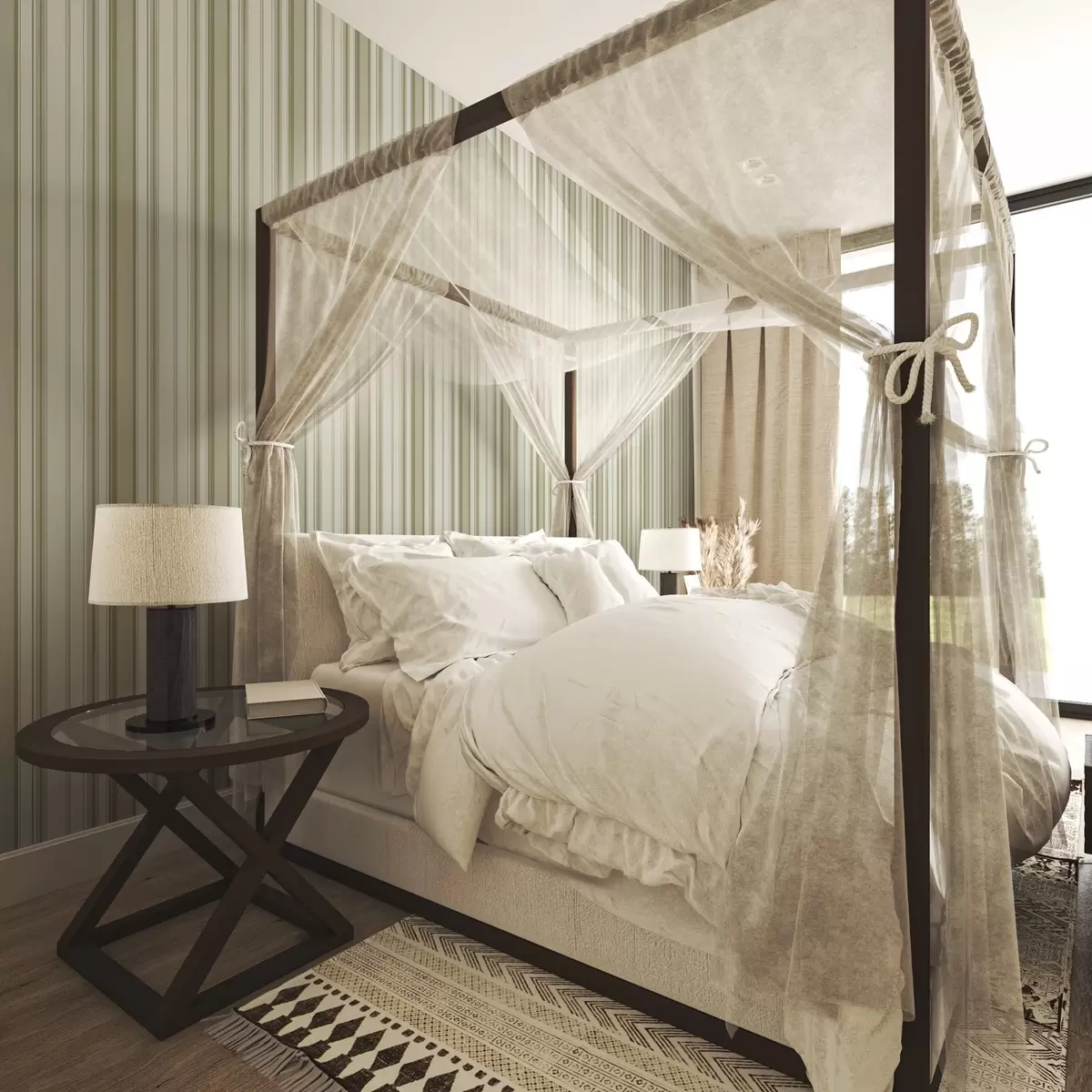 Tapetes Krēmkrāsas fons ar pelēkbrūnām vertikālām svītrām a00564