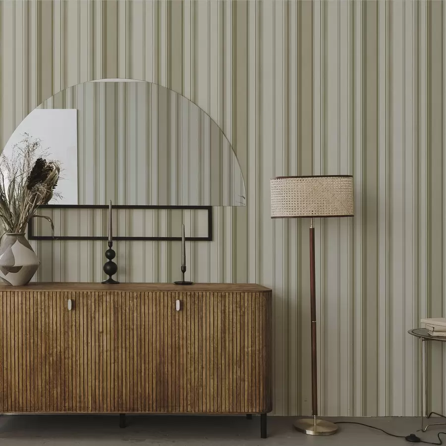 Fototapetes Krēmkrāsas fons ar pelēkbrūnām vertikālām svītrām a00564