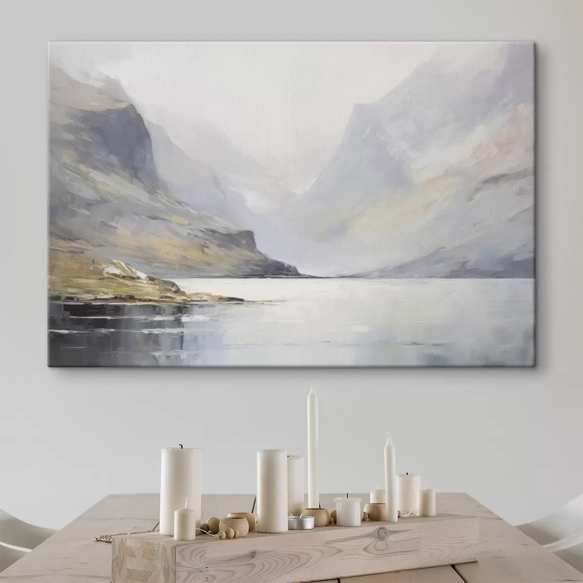 Glezna Ieleja netālu no kalniem s45687