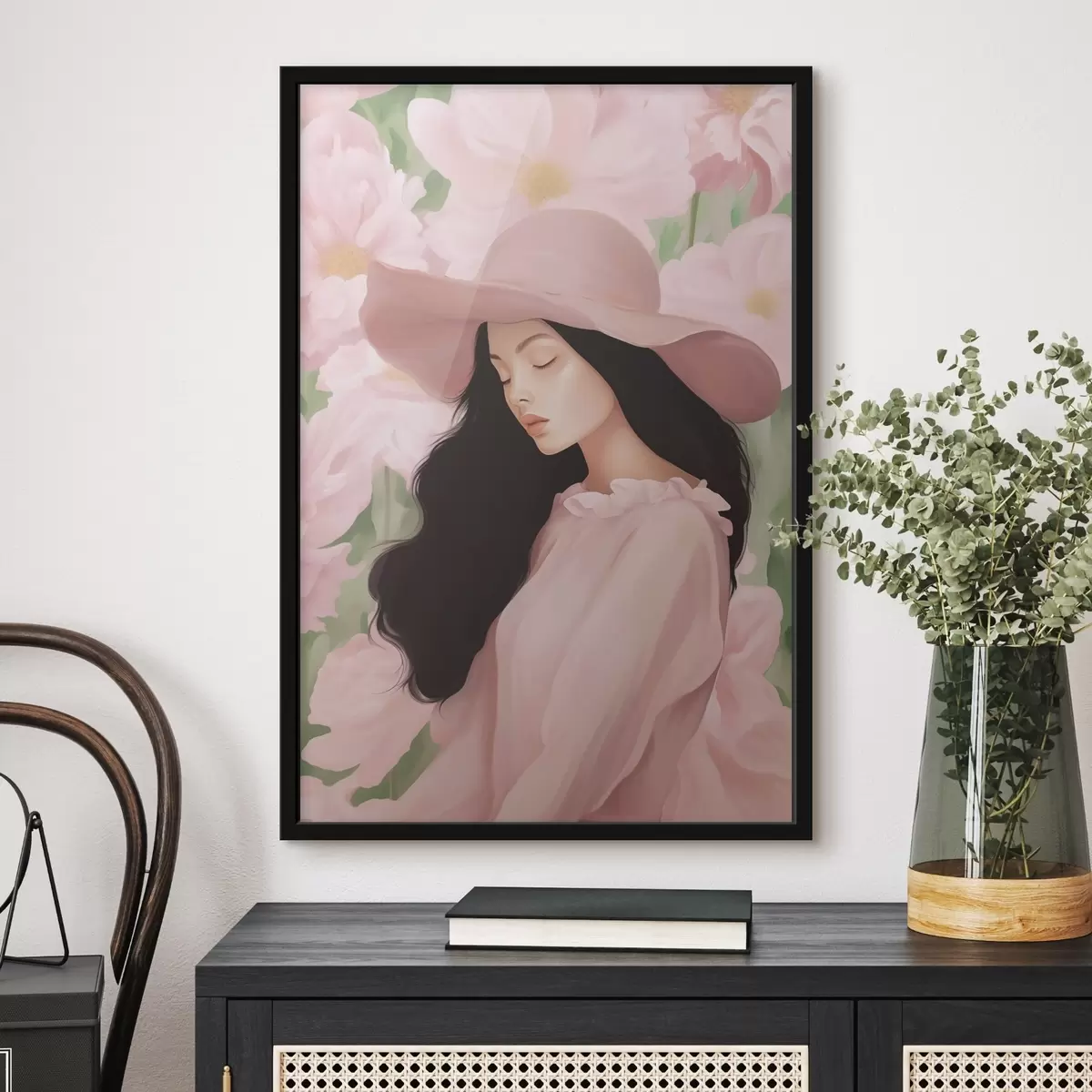 Plakāts Meitene cepurē f45677