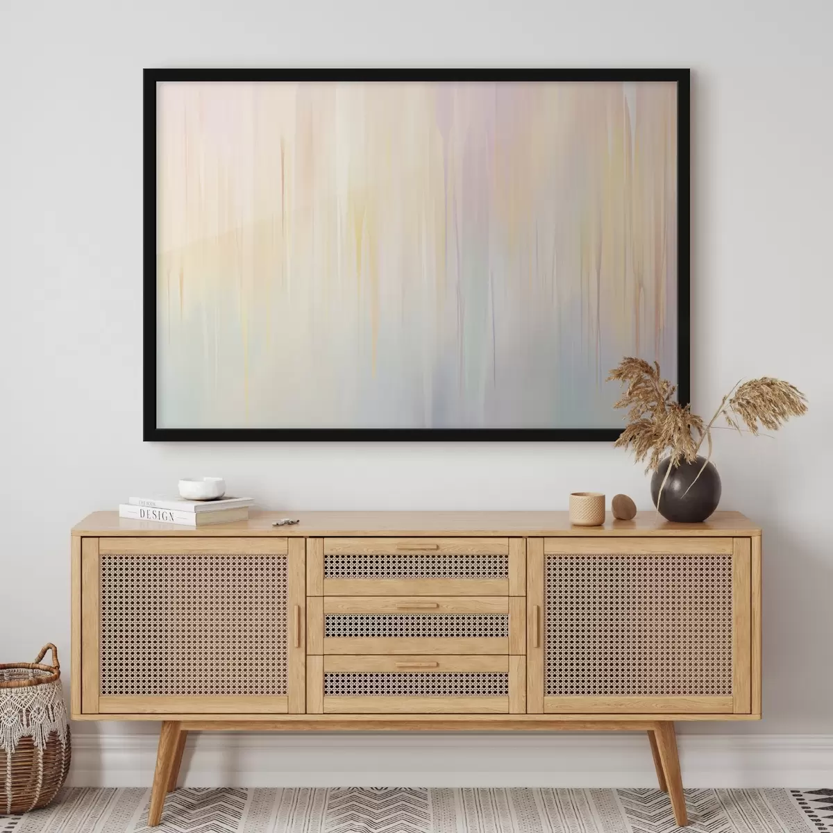 Plakāts Abstraktas vertikālas svītras pasteļtoņos f45508