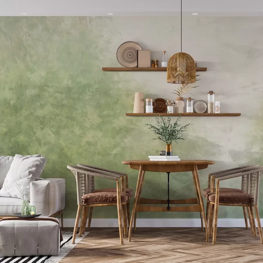 Fototapetes  Lapu imitācija uz betona sienas w04468