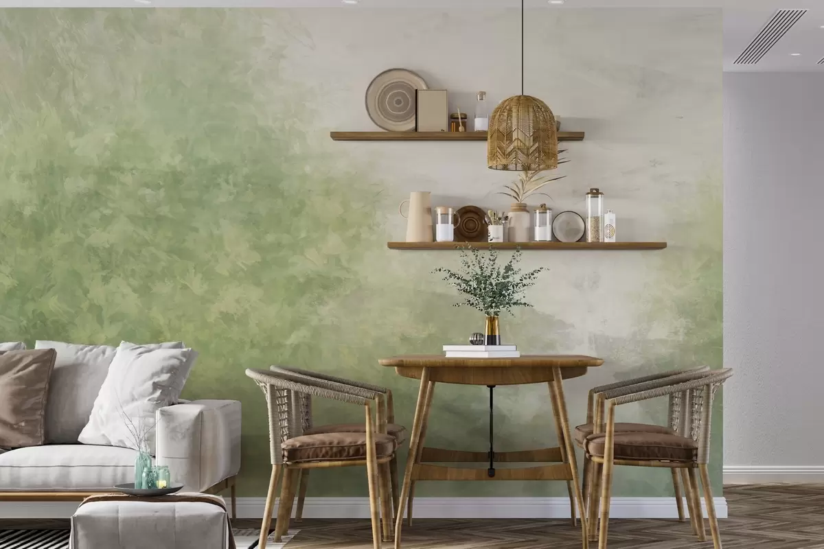 Fototapetes  Lapu imitācija uz betona sienas w04468