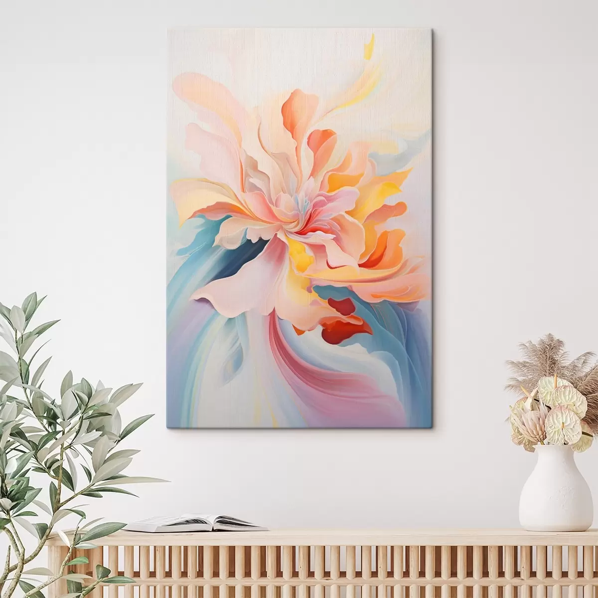 Glezna Abstrakts zieds pasteļtoņos s45640