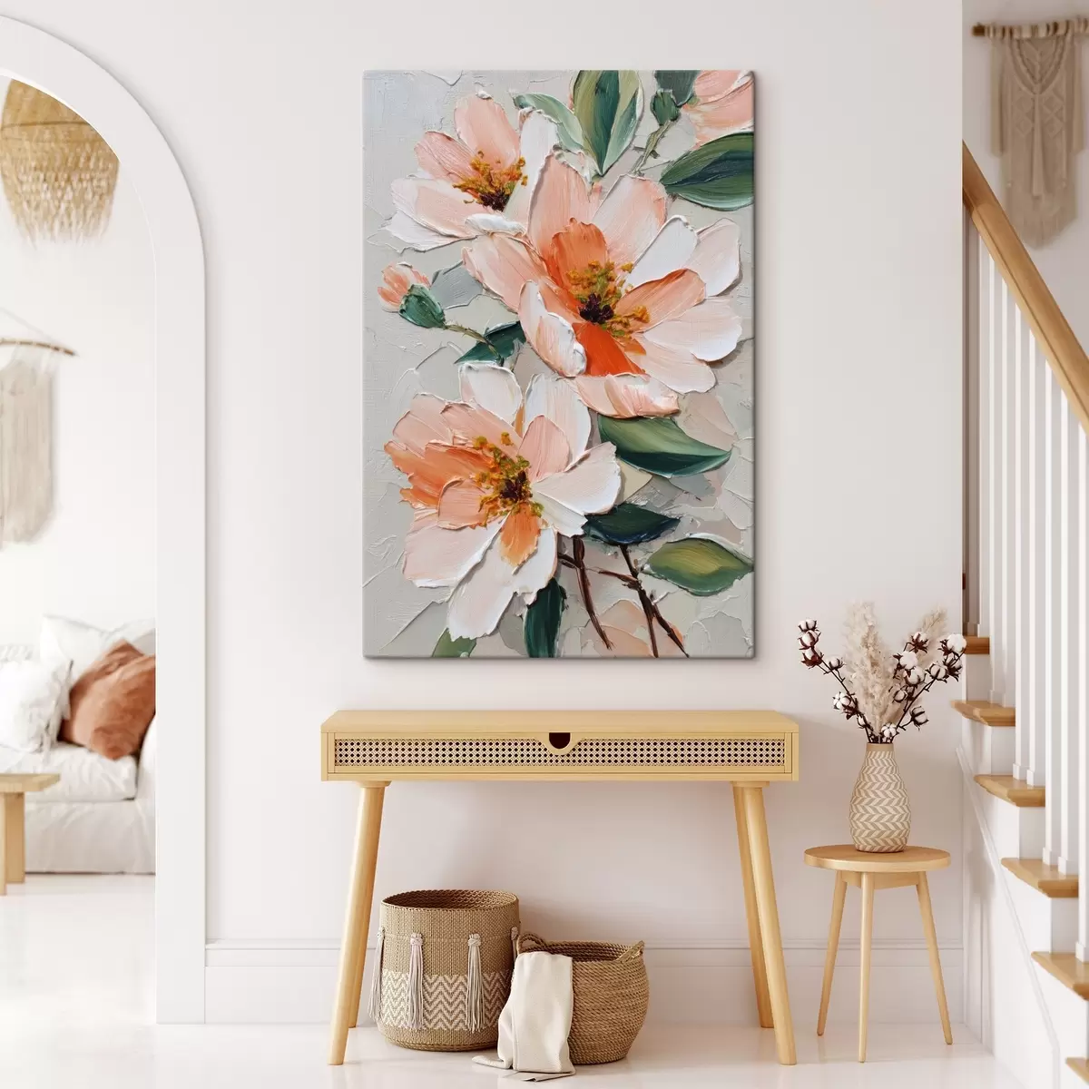 Glezna Ziedu kompozīcija eļļas gleznošanas stilā s45646