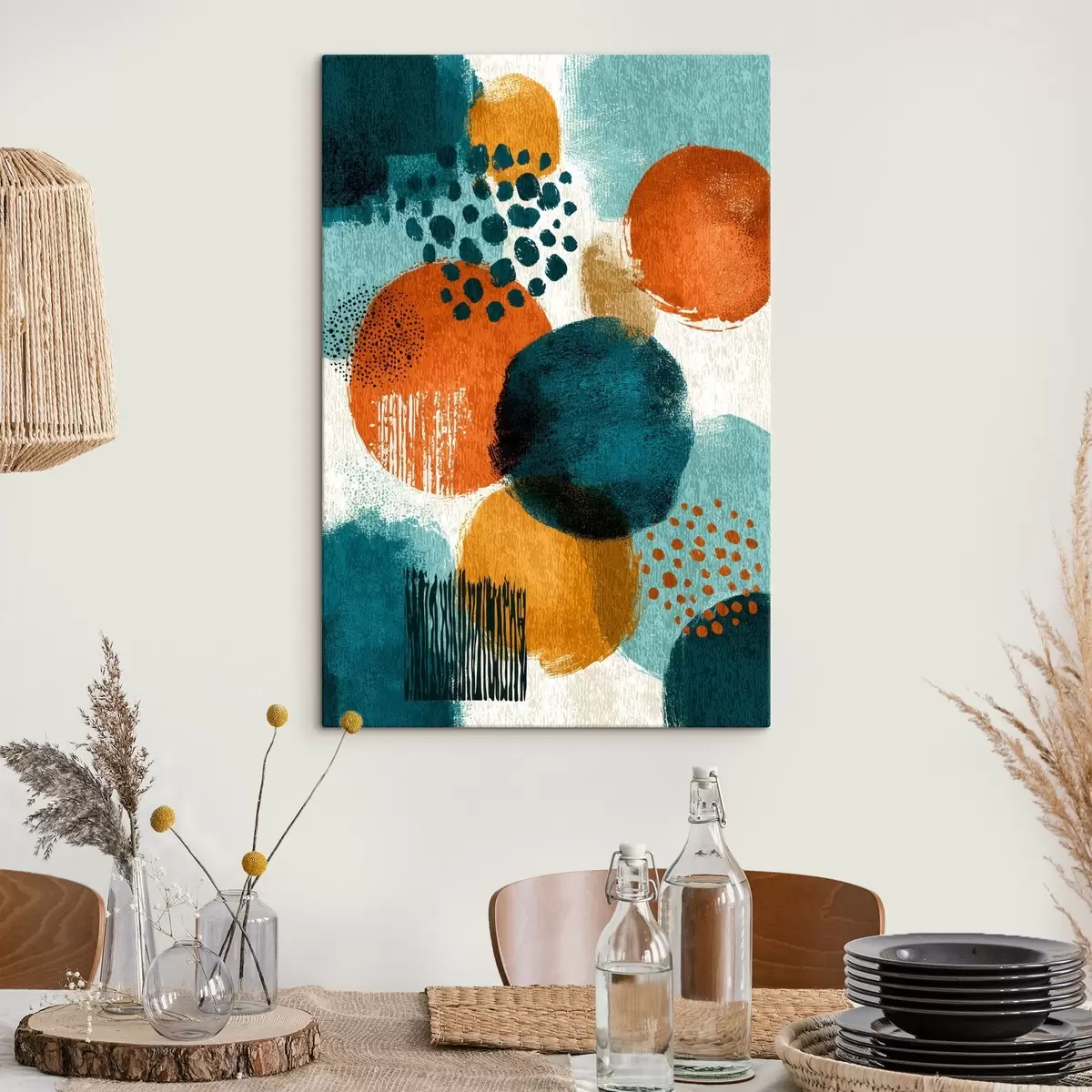 Glezna Spilgtas formas abstraktā glezniecības stilā s45649