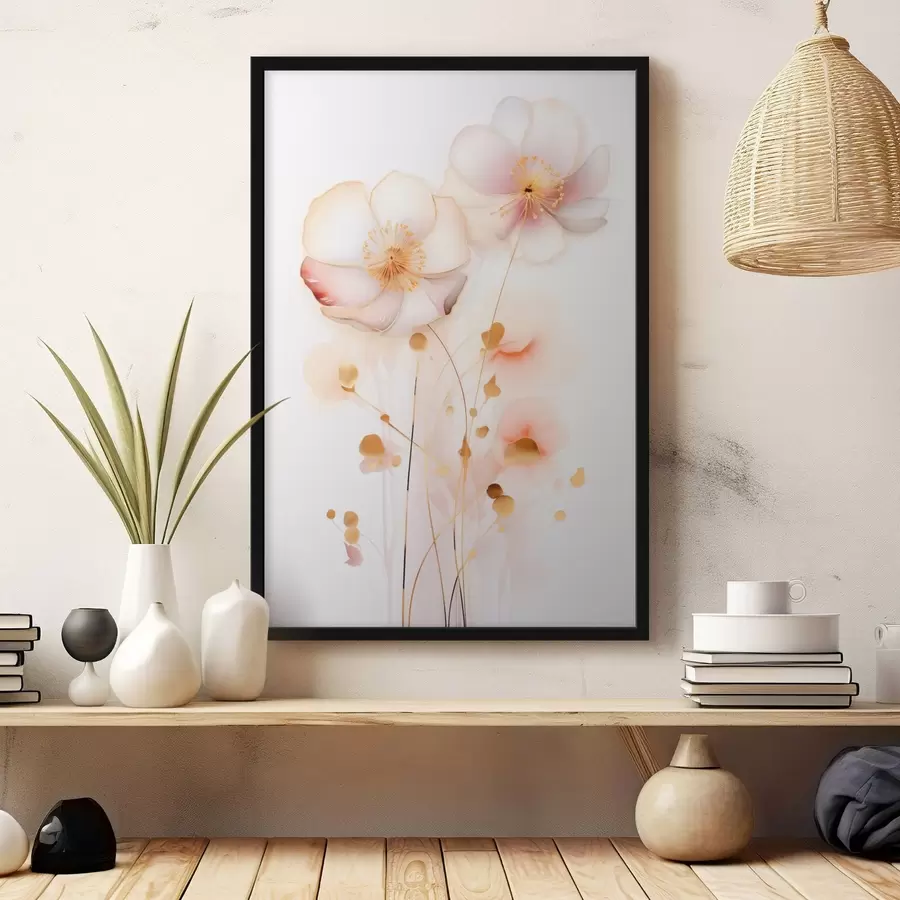 Fototapetes Pasteļveida magones abstraktā stilā f45643