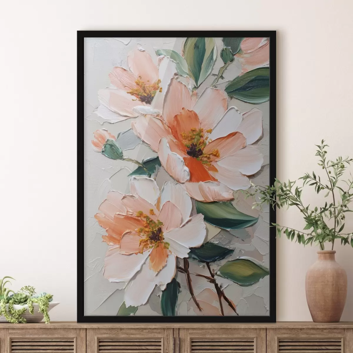 Plakāts Ziedu kompozīcija eļļas gleznošanas stilā f45646