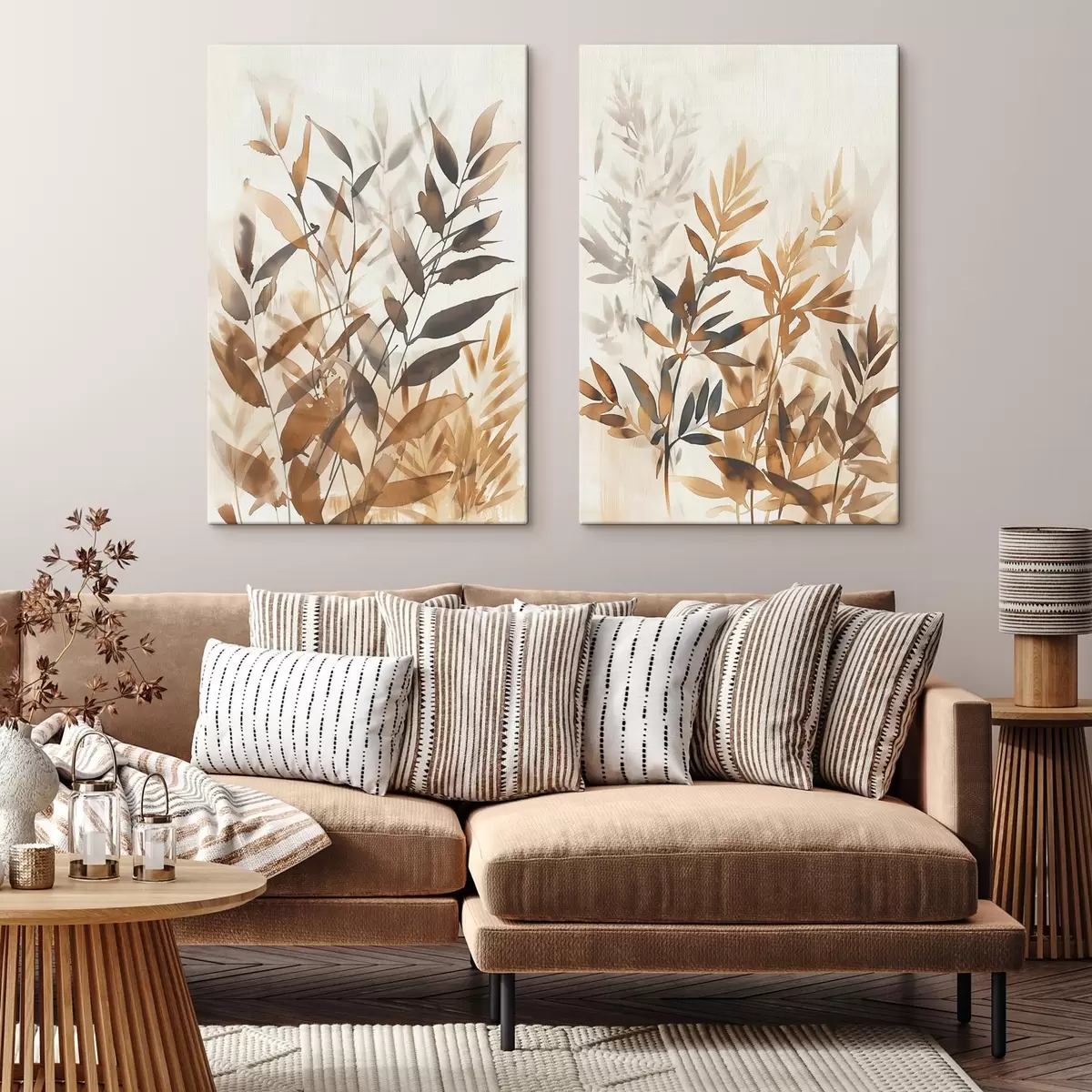 Glezna Delikātas lapu zaras m00715