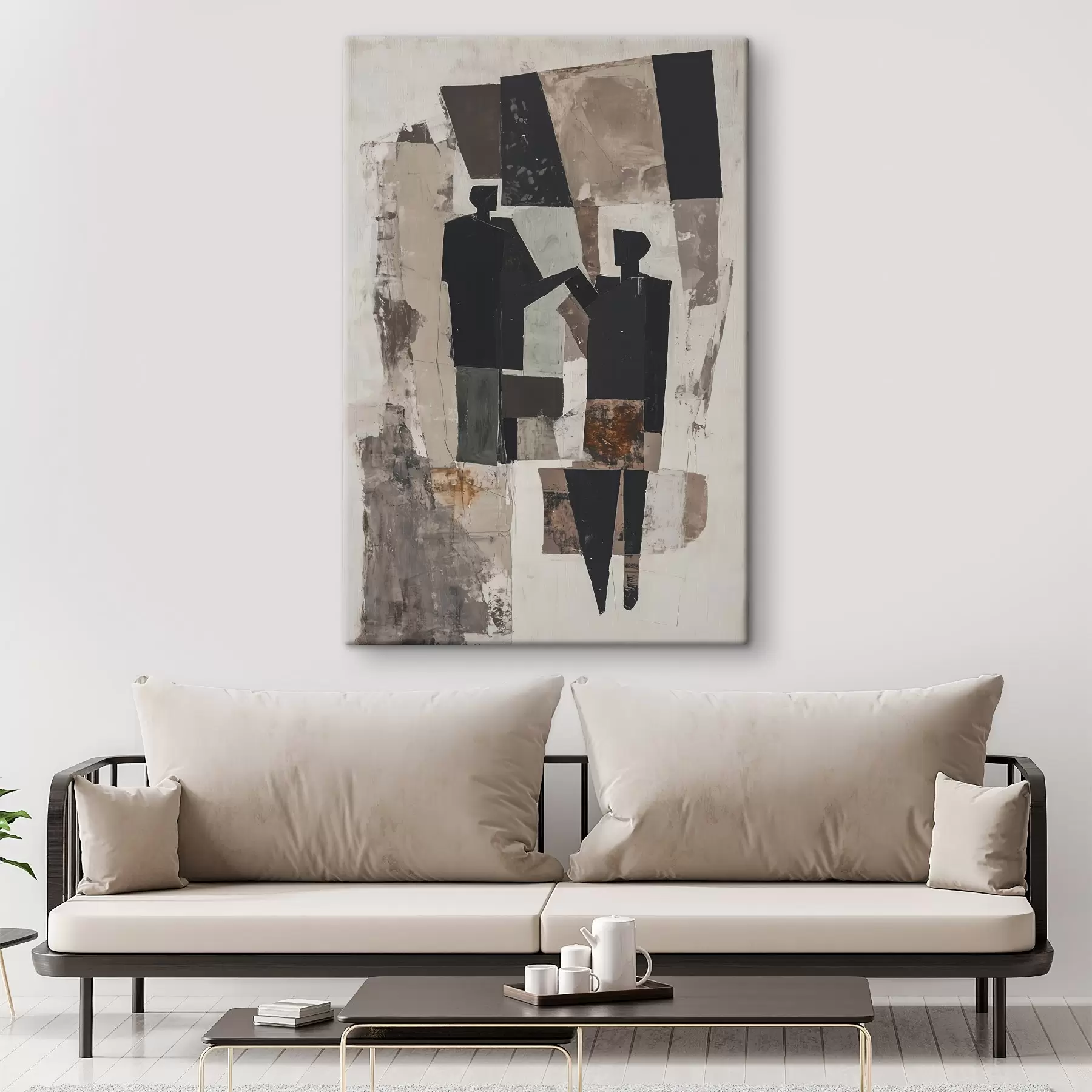 Glezna Abstraktas figūras pāris s45776