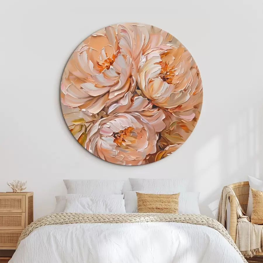 Glezna Delikātas abstraktas peonijas r45592