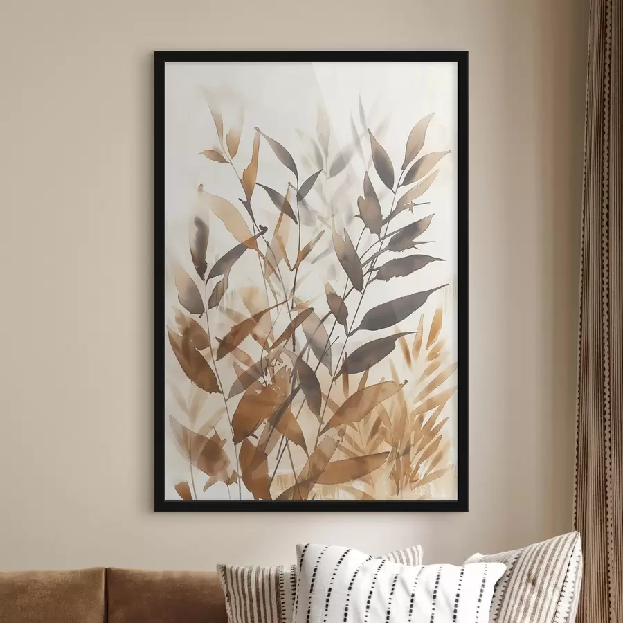 Fototapetes Delikātas lapu zaras f45747