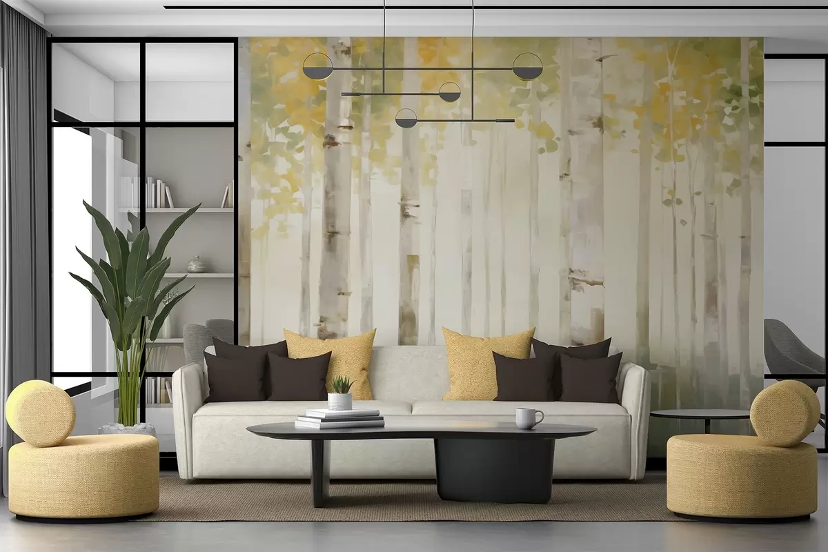 Fototapetes Bērzu mežs w04520