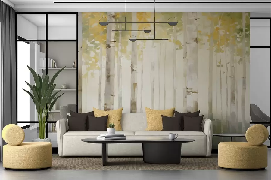 Fototapetes Bērzu mežs w04520