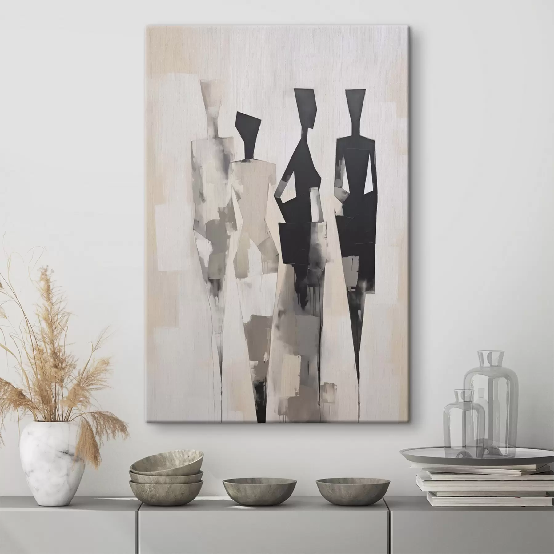 Glezna Cilvēku abstraktie silueti s45758